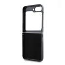 Karl Lagerfeld PU Saffiano Monogram Karl Head tok Samsung Galaxy Z Flip 6 készülékhez fekete