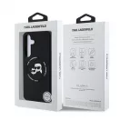 Karl Lagerfeld Liquid Silicone K&CH Heads MagSafe tok Samsung Galaxy S25 készülékhez fekete