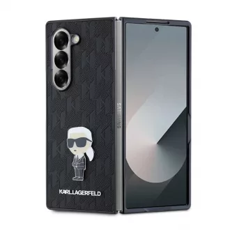   Karl Lagerfeld PU Saffiano Monogram Ikonik tok Samsung Galaxy Z Fold 6 készülékhez fekete