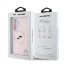 Karl Lagerfeld Liquid Silicone K&CH Heads MagSafe tok Samsung Galaxy S25+ készülékhez rózsaszín