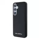 Karl Lagerfeld PU Saffiano Metal Logo and Frame tok Samsung Galaxy S25 készülékhez fekete