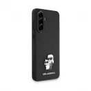 Karl Lagerfeld PU Saffiano Metal Karl and Choupette tok Samsung Galaxy A36 készülékhez fekete