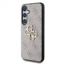 Guess PU 4G Metal Logo tok Samsung Galaxy S25+ készülékhez rózsaszín