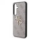 Guess PU 4G Metal Logo tok Samsung Galaxy S25+ készülékhez rózsaszín