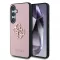 Guess PU Grained 4G Metal Logo tok Samsung Galaxy S25 készülékhez rózsaszín
