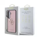Guess PU Grained 4G Metal Logo tok Samsung Galaxy S25+ készülékhez rózsaszín