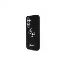 Guess PU Fixed Glitter 4G Metal Logo tok Samsung Galaxy S25+ készülékhez fekete