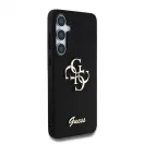 Guess PU Fixed Glitter 4G Metal Logo tok Samsung Galaxy S25+ készülékhez fekete