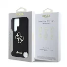 Guess PU Fixed Glitter 4G Metal Logo tok Samsung Galaxy S25 Ultra készülékhez fekete
