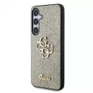Guess PU Fixed Glitter 4G Metal Logo tok Samsung Galaxy S25 készülékhez arany