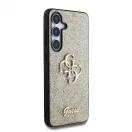Guess PU Fixed Glitter 4G Metal Logo tok Samsung Galaxy S25 készülékhez arany