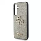 Guess PU Fixed Glitter 4G Metal Logo tok Samsung Galaxy S25 készülékhez arany