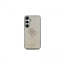 Guess PU Fixed Glitter 4G Metal Logo tok Samsung Galaxy S25+ készülékhez arany