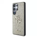 Guess PU Fixed Glitter 4G Metal Logo tok Samsung Galaxy S25 Ultra készülékhez arany