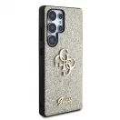 Guess PU Fixed Glitter 4G Metal Logo tok Samsung Galaxy S25 Ultra készülékhez arany