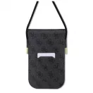 Guess PU 4G Metal Logo Script telefon táska fekete