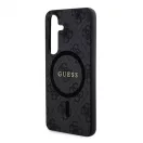 Guess PU Leather 4G Colored Ring MagSafe tok Samsung Galaxy S24 készülékhez fekete