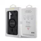 Guess PU Leather 4G Colored Ring MagSafe tok Samsung Galaxy S24 készülékhez fekete