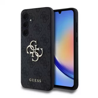   Guess PU 4G Metal Logo tok Samsung Galaxy A35 5G készülékhez szürke