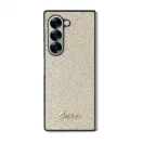 Guess PC/TPU Glitter Flakes Metal Logo tok Samsung Galaxy Z Fold 6 készülékhez arany