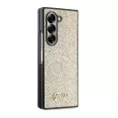 Guess PC/TPU Glitter Flakes Metal Logo tok Samsung Galaxy Z Fold 6 készülékhez arany