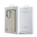 Guess PC/TPU Glitter Flakes Metal Logo tok Samsung Galaxy Z Fold 6 készülékhez arany