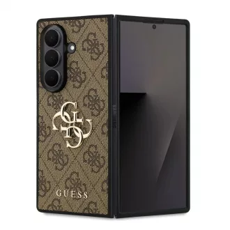   Guess PU 4G Metal Logo tok Samsung Galaxy Z Fold 7 készülékhez barna