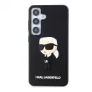 Karl Lagerfeld 3D Rubber Ikonik tok Samsung Galaxy S24 készülékhez fekete