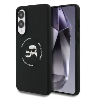   Karl Lagerfeld Liquid Silicone Double Heads MagSafe tok Samsung Galaxy S25 Edge készülékhez fekete