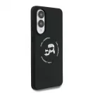 Karl Lagerfeld Liquid Silicone Double Heads MagSafe tok Samsung Galaxy S25 Edge készülékhez fekete