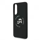 Karl Lagerfeld Liquid Silicone Double Heads MagSafe tok Samsung Galaxy S25 Edge készülékhez fekete