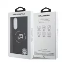 Karl Lagerfeld Liquid Silicone Double Heads MagSafe tok Samsung Galaxy S25 Edge készülékhez fekete