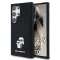 Karl Lagerfeld Liquid Silicone Metal Karl and Choupette tok Samsung Galaxy S24 Ultra készülékhez fekete