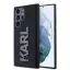 Karl Lagerfeld 3D Rubber Glitter Logo tok Samsung Galaxy S24 Ultra készülékhez fekete