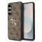 Guess PU 4G Metal Logo tok Samsung Galaxy S25 FE készülékhez barna
