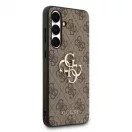 Guess PU 4G Metal Logo tok Samsung Galaxy S25 FE készülékhez barna