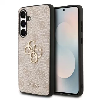   Guess PU 4G Metal Logo tok Samsung Galaxy S25 FE készülékhez rózsaszín