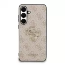 Guess PU 4G Metal Logo tok Samsung Galaxy S25 FE készülékhez rózsaszín