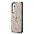 Guess PU 4G Metal Logo tok Samsung Galaxy S25 FE készülékhez rózsaszín