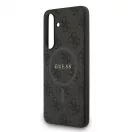 Guess PU Leather 4G Colored Ring MagSafe tok Samsung Galaxy S25 FE készülékhez fekete