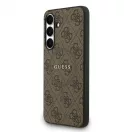 Guess PU Leather 4G Colored Ring MagSafe tok Samsung Galaxy S25 FE készülékhez barna