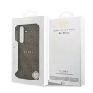 Guess PU Leather 4G Colored Ring MagSafe tok Samsung Galaxy S25 FE készülékhez barna