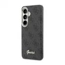 Guess PU 4G Script Metal Logo mágneses tok Samsung Galaxy S26 készülékhez fekete