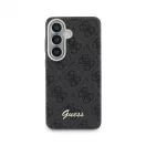 Guess PU 4G Script Metal Logo mágneses tok Samsung Galaxy S26 készülékhez fekete