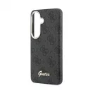 Guess PU 4G Script Metal Logo mágneses tok Samsung Galaxy S26 készülékhez fekete