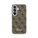 Guess PU 4G Script Metal Logo Magnetic Case mágneses tok Samsung Galaxy S26 készülékhez barna