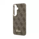 Guess PU 4G Script Metal Logo Magnetic Case mágneses tok Samsung Galaxy S26 készülékhez barna