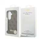 Guess PU 4G Script Metal Logo Magnetic Case mágneses tok Samsung Galaxy S26 készülékhez barna