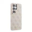 Guess PU 4G Script Metal Logo mágneses tok Samsung Galaxy S26 Ultra készülékhez rózsaszín