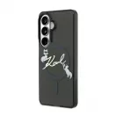 Karl Lagerfeld IML Choupette Karl Script Logo mágneses tok Samsung Galaxy S26 készülékhez fekete